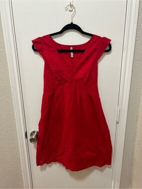 Old Navy Red Short Dress 100% Cotton Size Small